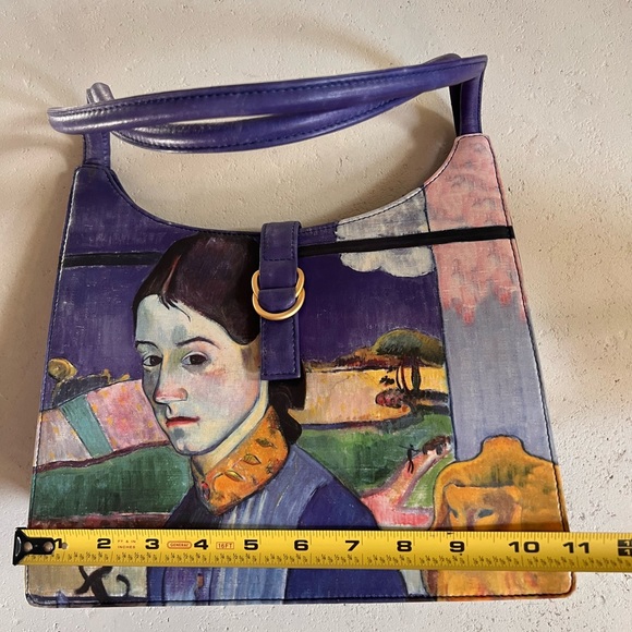 🌟FINAL🌟 Handpainted Vintage Jeon Los Angeles  Leather Bag. RARE! - Picture 7 of 16